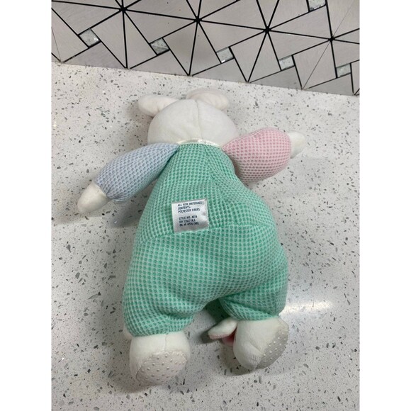 Vintage Carter’s Prestige Bunny Rabbit in Thermal Waffle Weave Fishing Plush Toy - Picture 6 of 9
